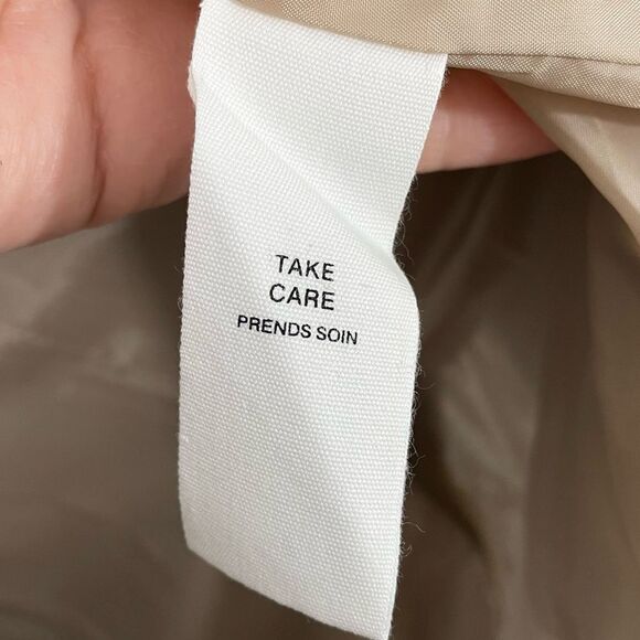 NWT Avec Les Filles Double Breasted Trench Coat Size XS with Zip Out Faux Hoodie - Picture 11 of 12